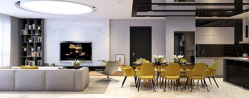 Thiết kế chung cư hiện đại đang được nhiều gia đình yêu thích và lựa chọn với cách bố trí nội thất hợp lí khoa học Mẫu nội thất biệt thự tân cổ điển, hiện đại đẹp