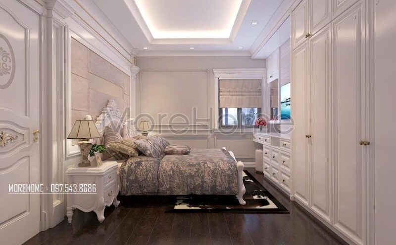 Thiết kế nội thất phòng ngủ master cao cấp và ấn tượng đậm chất tân cổ điển